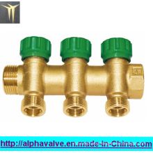 Brass 3-Way Manifolds with Plastic Cap (a. 0182)